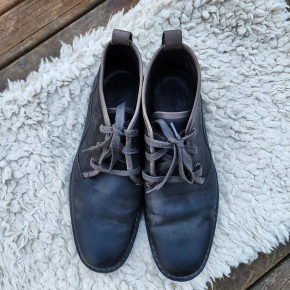John Varvatos Men Gray Black Suede Leather Hipster Ankle Chukka Boots Size 9.5M main image 8